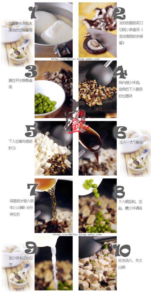 香菇豆腐的做法(素菜)