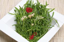 凉拌芝麻菜的做法(素菜-一分钟就搞定的超清爽夏季减肥小菜)