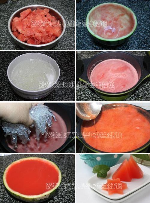 西瓜冻的做法(自制夏季清凉小零食)