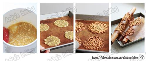杏仁蕾丝饼的做法(可以做蛋糕装饰用)