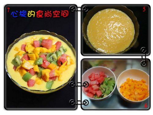 芒果椰汁杂果露的做法(搅拌机食谱)