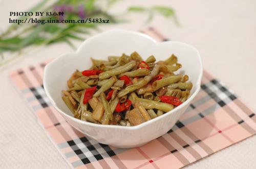 小炒泡豇豆的做法(素菜菜谱)