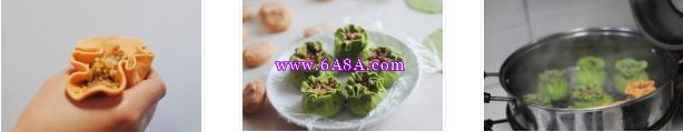 双色糯米烧麦的做法