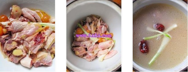 田七炖鸡的做法