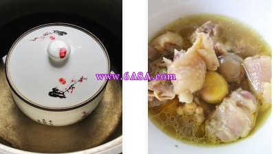 田七炖鸡的做法